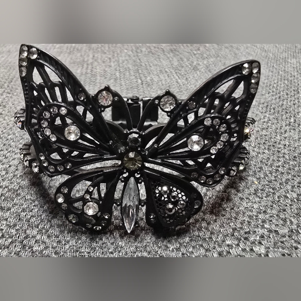 Vintage Betsey Johnson Black Butterfly Bracelet